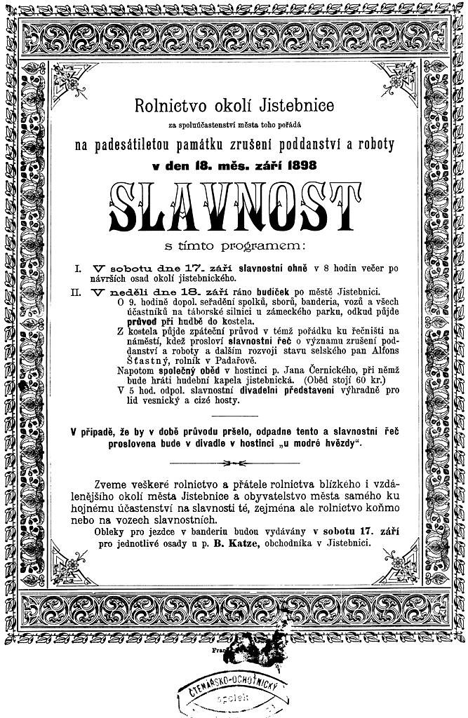 Slavnost 50leté památky zrušení roboty